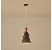 Żyrandol na lince 1xE27/15W/230V szary śr. 20 cm