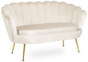 Kremowa dwuosobowa sofa glamour do salonu P0-H80