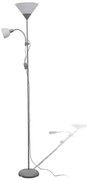 Szara lampa podłogowa dwupunktowa - 5X EX06 K7-G57