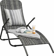 Składany leżak ogrodowy wodoodporny technorattan H9-S09