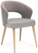 Szare krzesło na bukowych nogach S1-K45
