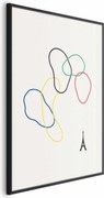 Plakat Kolorowe koła 21x30 cm z ramą czarną bez marginesu ARTGEIST B