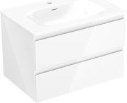 Mexen Orio szafka łazienkowa 70 cm z umywalką Vela, 2 szuflady, biała połysk - 91A10-07047-2-BFF00-W23M00