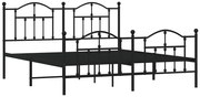 Czarne metalowe łóżko małżeńskie 180x200cm L2-B61