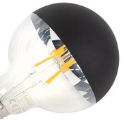 Zestaw 5 żarówek LED E27 z możliwością ściemniania, Filament G95, czarne, 550 lm, 2700 K