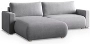Jasnoszara rozkładana narożna sofa TAFIRA, dwustronna