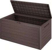 Pojemnik do przechowywania WOODEBOX, 280L, 120x46x57cm, ciemny brąz Prosperplast