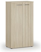 Szafa biurowa z drzwiami PRIMO WOOD, 800 x 420 x 1434 mm, dąb naturalny