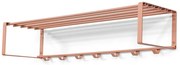 Łososiowy metalowy wieszak ścienny z półką Rex – Spinder Design