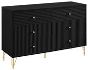 Komoda z 6 szufladami - Czarny - LUREO