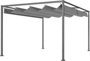 Outsunny Pergola, Solidna Ochrona przed Słońcem dla Ogrodu, Balkonu, Tarasu, z Metalu i Plastiku, Odporna na UV i wodę, Ciemnoszara