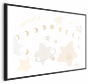 Plakat Księżyc i gwiazdy 90x60 cm z ramą czarną z marginesem ARTGEIST B