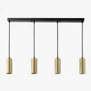 Lampa Sufitowa Wisząca Z Żelaza Z 4 Punktami Świetlnymi Baysal Złoto - Sklum