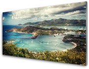 Obraz Akrylowy Zatoka Łódki Krajobraz