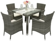 Zestaw rattanowy ogrodowy MODENA I. 1 + 4 (szary)