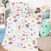 4Home dziecięca pościel bawełniana do łóżeczka Cosmic Adventure, 100 x 135 cm, 40 x 60 cm