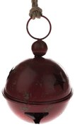 Metalowy dzwoneczek z gwiazdą, czerwony, 20 x 32 cm