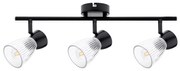 Lampa sufitowa BEST BLACK 3xE14, potrójne, na listwie czarne, 3 klosze