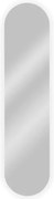 Białe owalne lustro z podświetleniem 155x40 cm W8-B70