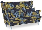 Sofa kanapa USZAK złote liście monstery + czerń