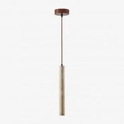 Lampa Sufitowa Wisząca Led Z Naturalnego Kamienia Davise Travertine - Sklum