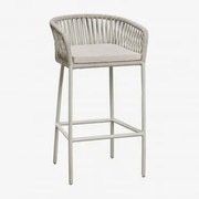 Zestaw 4 Wysokich Stołków Ogrodowych Arhiza Awokado & ↑75 Cm - Sklum