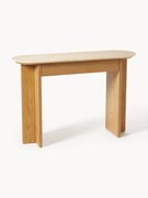 Konsola z drewna z trawertynowym blatem Zumi