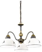 Kolarz 731.83.133 - Lampa NONNA 3xE27/75W/230V, łańcuch, szary jeleń