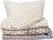 Matex Pościel satynowa Trójkąty, 140 x 200 cm, 70 x 90 cm