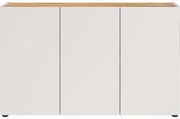 Kremowa szafka w dekorze dębu 120x76x34 cm Adrano – Germania