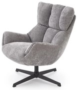 Fotel tapicerowany ORINOKO szary obracany HALMAR