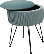 Stołek MCW-K47,  zielony, czarna rama