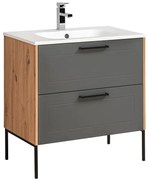 Grafitowa industrialna szafka z umywalką F5-H54