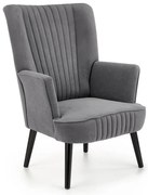 Popielaty fotel welwetowy do salonu B7-Z36