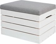 Biała Drewniana Skrzynia Z Siedziskiem 38 Kolorów T8-P64