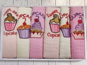 Zestaw prezentowy ściereczek CUPCAKE zestaw 6 szt