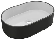 Umywalka łazienkowa IWA - dwukolorowa czarna, wewnątrz biała