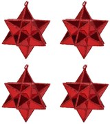 Przestrzenne gwiazdki z tworzywa sztucznego, 4 szt., Ø 7,5cm