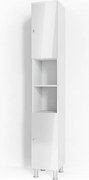 Szafka łazienkowa biały wysoki połysk 30x30x190 fynn