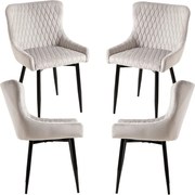 Zestaw 4 krzese Sanda Velvet