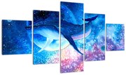 Obraz - Kosmiczny wieloryb (125x70 cm)