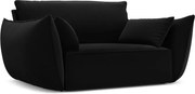 Czarny aksamitny fotel Vanda – Mazzini Sofas