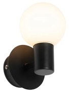 Nowoczesna lampa ścienna czarna IP44 - Cederic Up