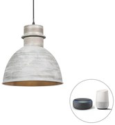 Inteligentna lampa wisząca szara 30 cm w komplecie z żarówką A60 z Wi-Fi - Dory Nowoczesny Oswietlenie wewnetrzne