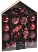 Zestaw ozdób świątecznych Festive winny, 32 szt.