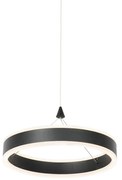 Lampa wisząca czarna 30 cm z wbudowanym LED-em 3-stopniowym ściemniaczem - LyaniDesignerski Oswietlenie wewnetrzne