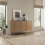 Bufet kolumnowy Lluvia 3-drzwiowy dębowy, szerokość 120 cm.