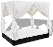 Leżak łóżko ogrodowe z baldachimem F7-E91