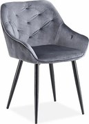 Krzesło tapicerowane K487 VELVET szare