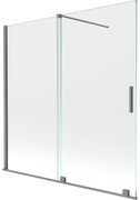 Mexen Velar parawan nawannowy 2-skrzydłowy rozsuwany 160 x 150 cm, transparent, gun metal - 896-160-000-01-95
